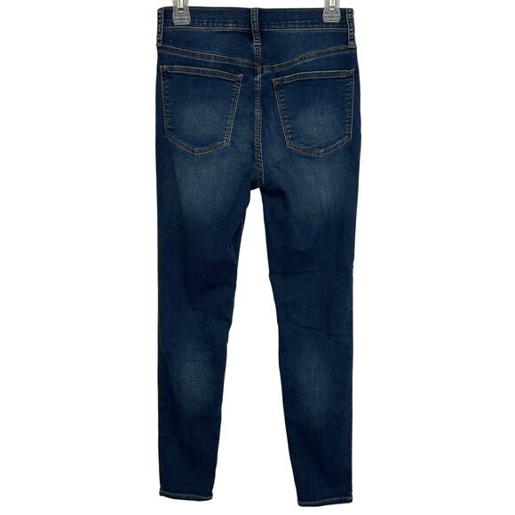 J. Crew 9" Skinny Jeggings in Signature Stretch+ Dark Wash Blue Jean Size 26 - Picture 6 of 11